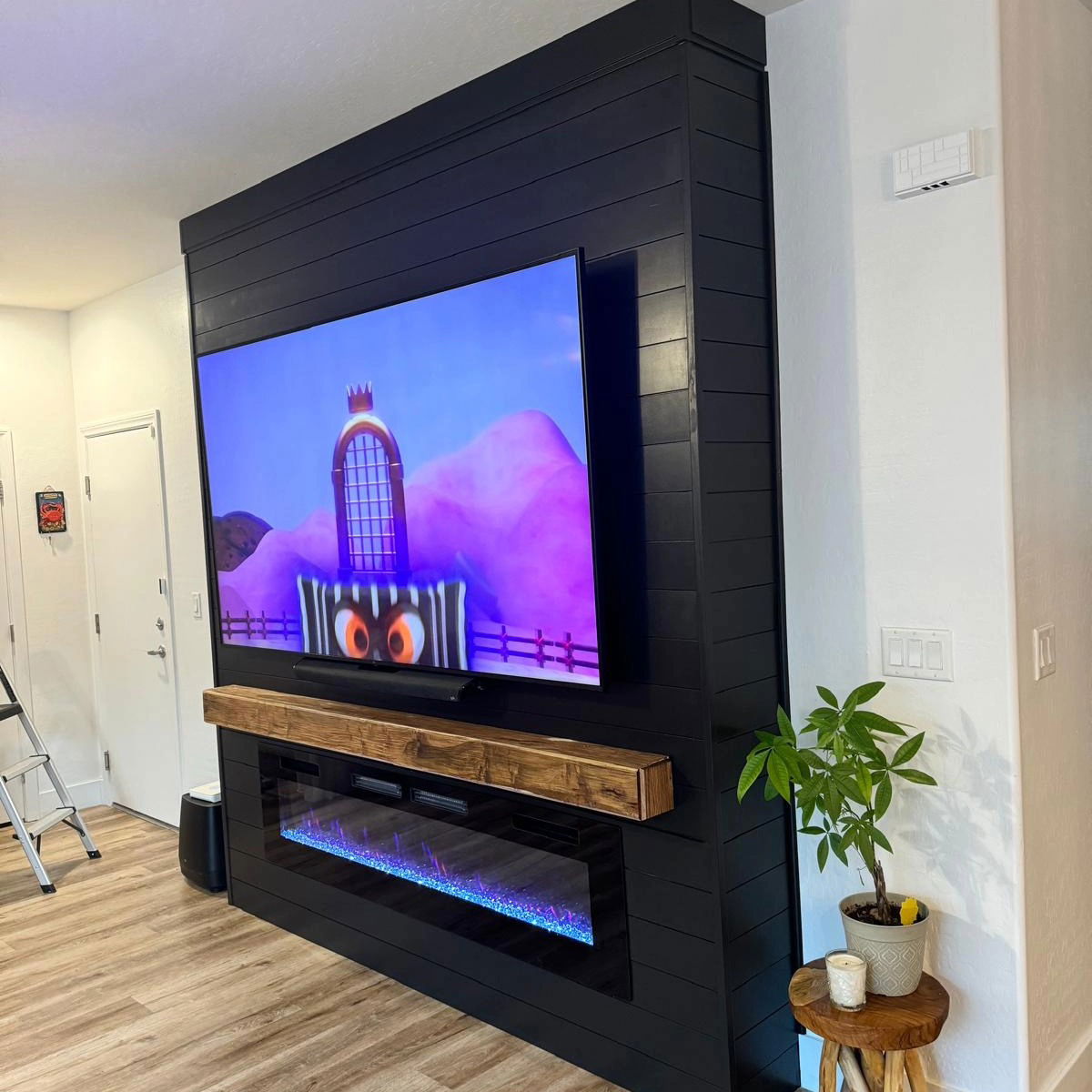 Custom fireplace wall